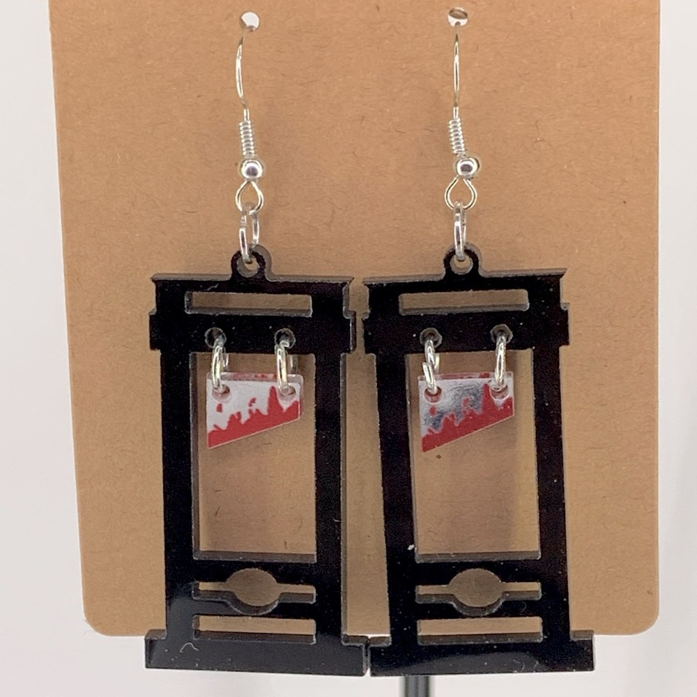 Guillotine Halloween Acrylic Drop & Dangle Earrings Fashion Jewelry